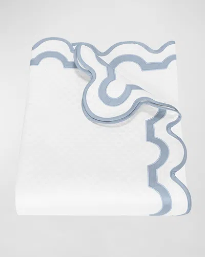 Matouk Mirasol Matelasse Coverlet, Full-queen In Blue