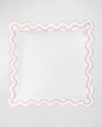 Matouk Mirasol Matelasse Euro Sham In Pink