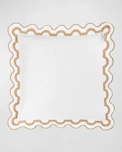 Matouk Mirasol Matelasse Euro Sham In Champagne