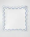 Matouk Mirasol Matelasse Euro Sham In Hazy Blue