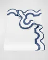 Matouk Mirasol Matelasse Coverlet, Full-queen In Steel Blue
