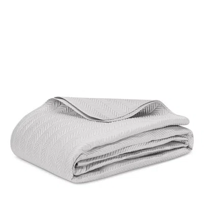 Matouk Netto Quilted Coverlet, Full/queen In Silver