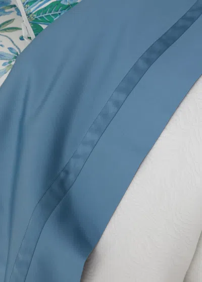 Matouk Nocturne 600 Thread Count Full/queen Flat Sheet In Sea