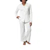 Matouk Nocturne Egyptian Cotton Pajama Set In White