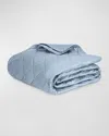 Matouk Nocturne King Quilt In Blue