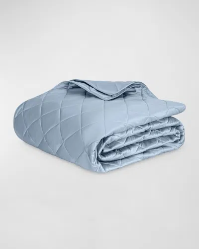 Matouk Nocturne King Quilt In Blue