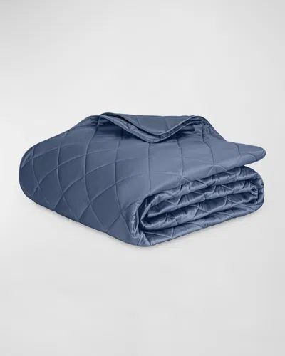 Matouk Nocturne King Quilt In Blue