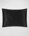Matouk Nocturne Quilt Boudoir Sham In Black