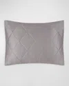 Matouk Nocturne Quilt Boudoir Sham In Platinum
