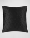 Matouk Nocturne Quilt Euro Sham In Black