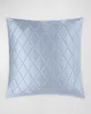 Matouk Nocturne Quilt Euro Sham In Hazy Blue