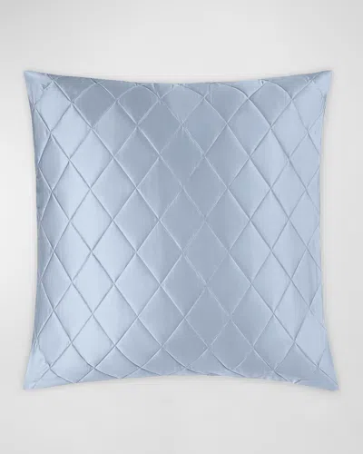 Matouk Nocturne Quilt Euro Sham In Hazy Blue