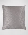 Matouk Nocturne Quilt Euro Sham In Platinum