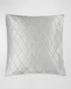 Matouk Nocturne Quilt Euro Sham In Silver