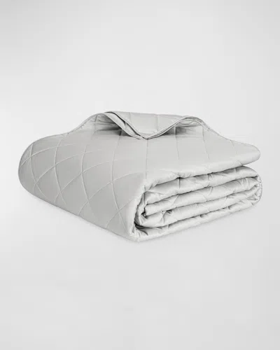 Matouk Nocturne Quilt Full/queen Quilt In Silver