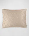 Matouk Nocturne Quilt King Sham In Brown