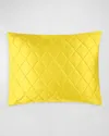 Matouk Nocturne Quilt King Sham In Lemon