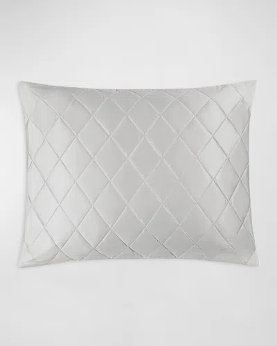 Matouk Nocturne Quilt King Sham In Silver