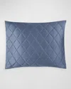 Matouk Nocturne Quilt King Sham In Steel Blue