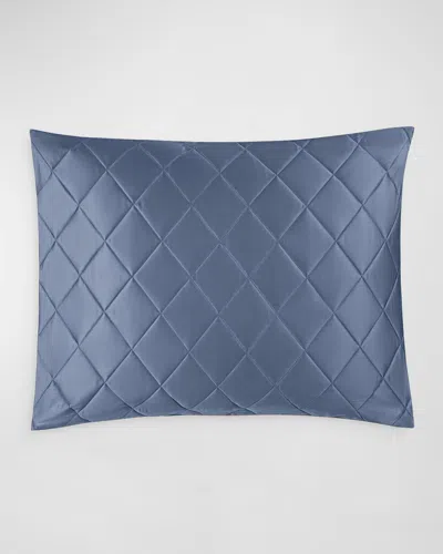 Matouk Nocturne Quilt King Sham In Steel Blue