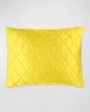 Matouk Nocturne Quilt Standard Sham In Lemon