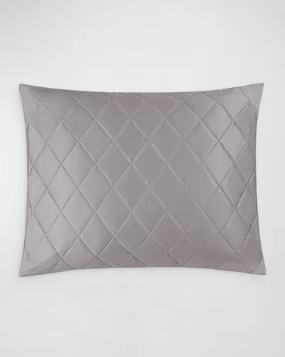 Matouk Nocturne Quilt Standard Sham In Platinum