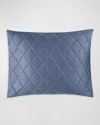 Matouk Nocturne Quilt Standard Sham In Steel Blue