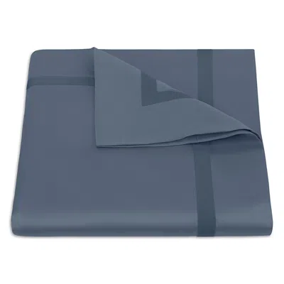 Matouk Nocturne Sateen Duvet Cover, Full/queen In Steel Blue