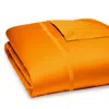 Matouk Nocturne Sateen Duvet Cover, Full/queen In Tangerine