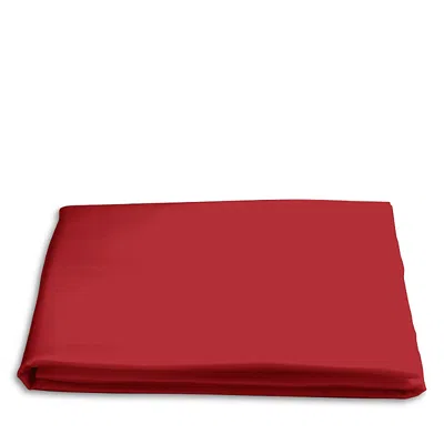 Matouk Nocturne Sateen Fitted Sheet, California King In Scarlet