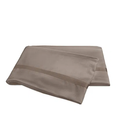 Matouk Nocturne Sateen Flat Sheet, Full/queen In Brown