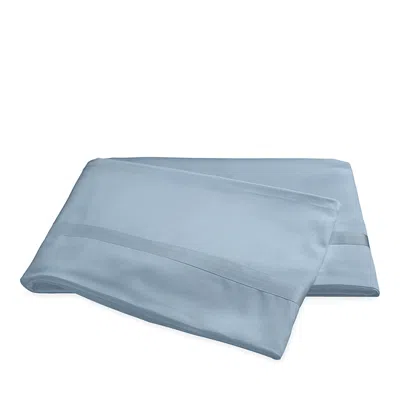 Matouk Nocturne Sateen Flat Sheet, Full/queen In Hazy Blue