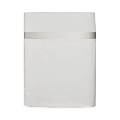 Matouk Nocturne Sateen Flat Sheet, Full/queen In Silver