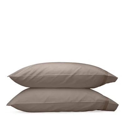 Matouk Nocturne Sateen King Pillowcase, Pair In Brown