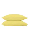 Matouk Nocturne Sateen King Pillowcase, Pair In Lemon