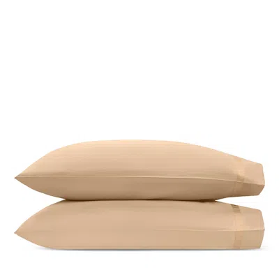 Matouk Nocturne Sateen Standard Pillowcase, Pair In Brown