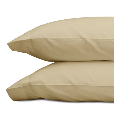 Matouk Nocturne Sateen Standard Pillowcase, Pair In Brown