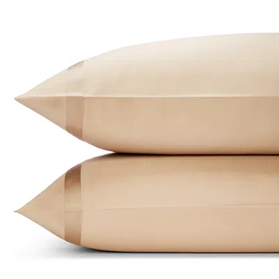 Matouk Nocturne Sateen Standard Pillowcase, Pair In Khaki