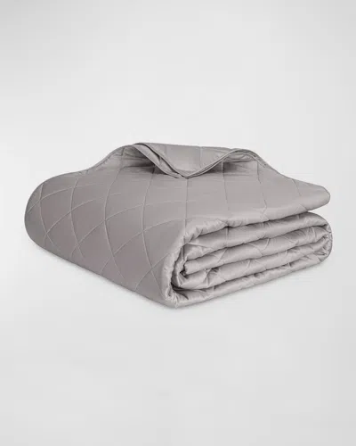Matouk Nocturne Twin Quilt In Gray