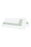 Matouk Ophelia 520 Thread Count Cotton Percale Flat Sheet In Clover