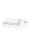 Matouk Ophelia 520 Thread Count Cotton Percale Flat Sheet In Silver