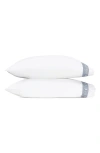 Matouk Ophelia 520 Thread Count Cotton Pillowcases In Indigo