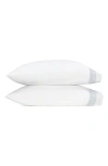 Matouk Ophelia 520 Thread Count Cotton Pillowcases In Light Blue