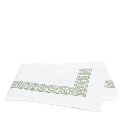 Matouk Ophelia Percale Flat Sheet, Full/queen In Green