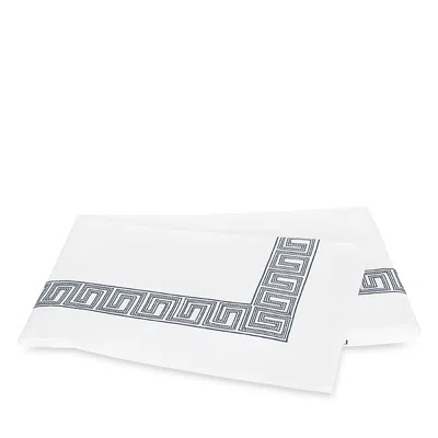 Matouk Ophelia Percale Flat Sheet, Full/queen In Gray
