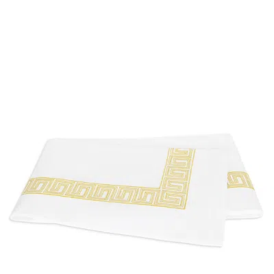 Matouk Ophelia Percale Flat Sheet, King In Yellow