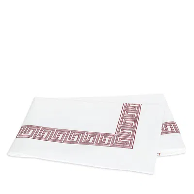 Matouk Ophelia Percale Flat Sheet, King In Red