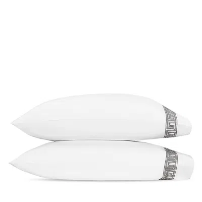 Matouk Ophelia Percale Pillowcase Pair, King In Mocha
