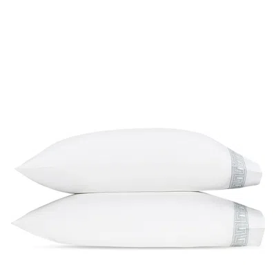 Matouk Ophelia Percale Pillowcase Pair, King In Silver