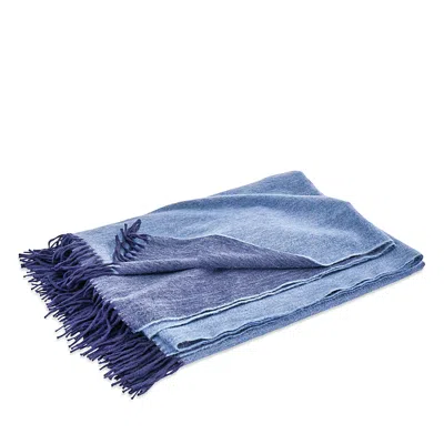 Matouk Paley Oversized Mongolian Cashmere Throw In Blue
